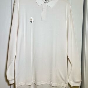 Izod Boy’s Cream Long Sleeve Polo Shirt Size XL
